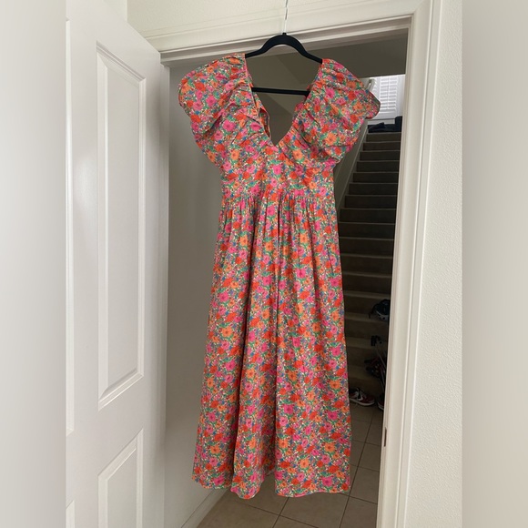 JCrew Collection bow-back puff-sleeve dress in Liberty® Meadow Song fabric, 4 - Picture 4 of 8